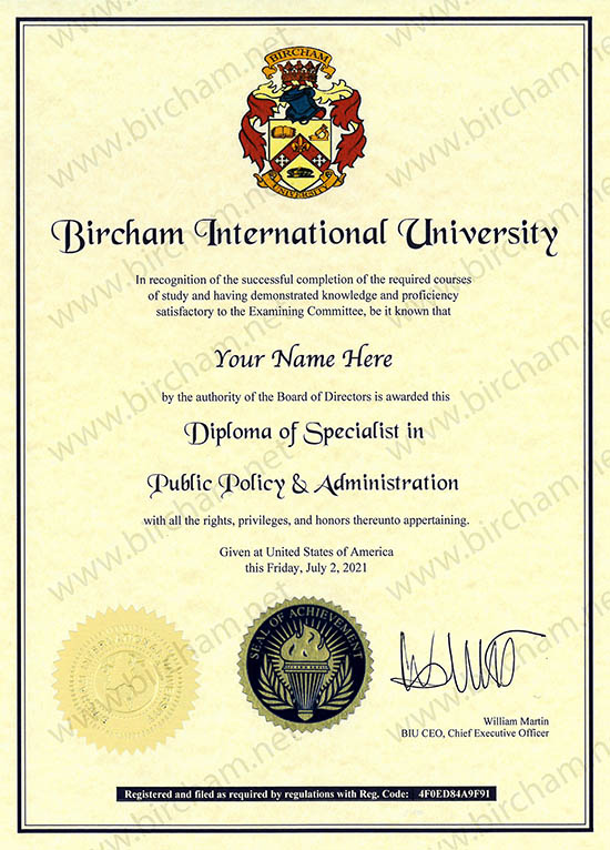 Specialist - Expert Diploma Online via distance learning